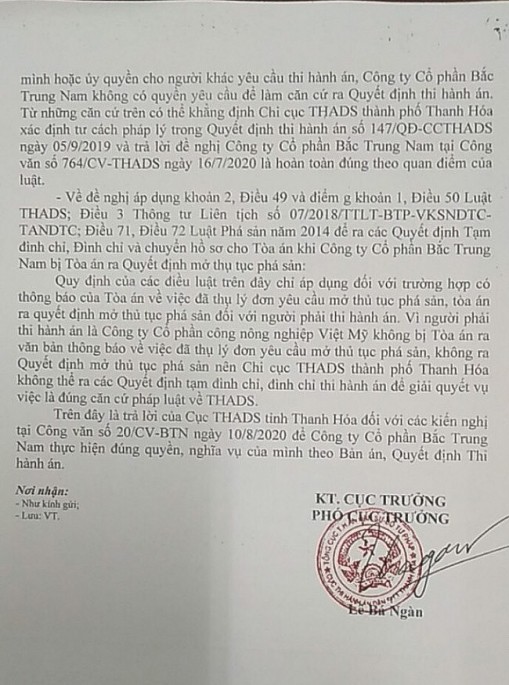 Thanh Hóa: Chi cục THADS thành phố thi hành bản án có đúng quy định của pháp luật? thanh hoa chi cuc thads thanh pho thi hanh ban an co dung quy dinh cua phap luat